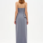 Elegant Formal Dress with Stone Details and Back Bow Detail - 26115C