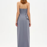 Elegant Formal Dress with Stone Details and Back Bow Detail - 26115C