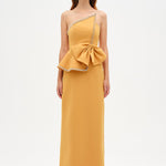 Elegant Formal Dress with Stone Details and Back Bow Detail - 26115C
