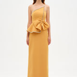 Elegant Formal Dress with Stone Details and Back Bow Detail - 26115C