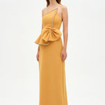 Elegant Formal Dress with Stone Details and Back Bow Detail - 26115C