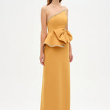 Elegant Formal Dress with Stone Details and Back Bow Detail - 26115C