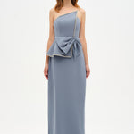 Elegant Formal Dress with Stone Details and Back Bow Detail - 26115C
