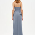 Elegant Formal Dress with Stone Details and Back Bow Detail - 26115C