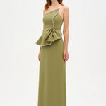 Elegant Formal Dress with Stone Details and Back Bow Detail - 26115C