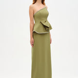 Elegant Formal Dress with Stone Details and Back Bow Detail - 26115C