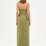 Elegant Formal Dress with Stone Details and Back Bow Detail - 26115C