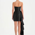 Belden Kuyruklu Mini Kısa Abiye Elbise - 26137C