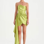 Belden Kuyruklu Mini Kısa Abiye Elbise - 26137C