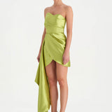 Belden Kuyruklu Mini Kısa Abiye Elbise - 26137C