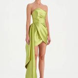 Belden Kuyruklu Mini Kısa Abiye Elbise - 26137C