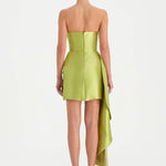 Belden Kuyruklu Mini Kısa Abiye Elbise - 26137C