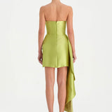 Belden Kuyruklu Mini Kısa Abiye Elbise - 26137C