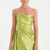 Belden Kuyruklu Mini Kısa Abiye Elbise - 26137C