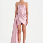 Belden Kuyruklu Mini Kısa Abiye Elbise - 26137C