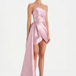 Belden Kuyruklu Mini Kısa Abiye Elbise - 26137C