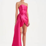 Belden Kuyruklu Mini Kısa Abiye Elbise - 26137C