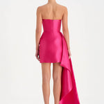 Belden Kuyruklu Mini Kısa Abiye Elbise - 26137C