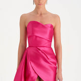 Belden Kuyruklu Mini Kısa Abiye Elbise - 26137C