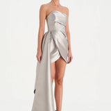 Belden Kuyruklu Mini Kısa Abiye Elbise - 26137C