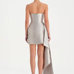 Belden Kuyruklu Mini Kısa Abiye Elbise - 26137C