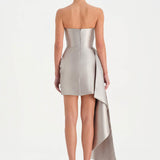 Belden Kuyruklu Mini Kısa Abiye Elbise - 26137C