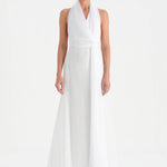 Long Evening Dress with Stone Neck Straps - 26050C