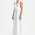 Long Evening Dress with Stone Neck Straps - 26050C