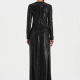 Taşlı Yırtmaçlı Abiye Elbise - 26049C