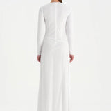 Taşlı Yırtmaçlı Abiye Elbise - 26049C