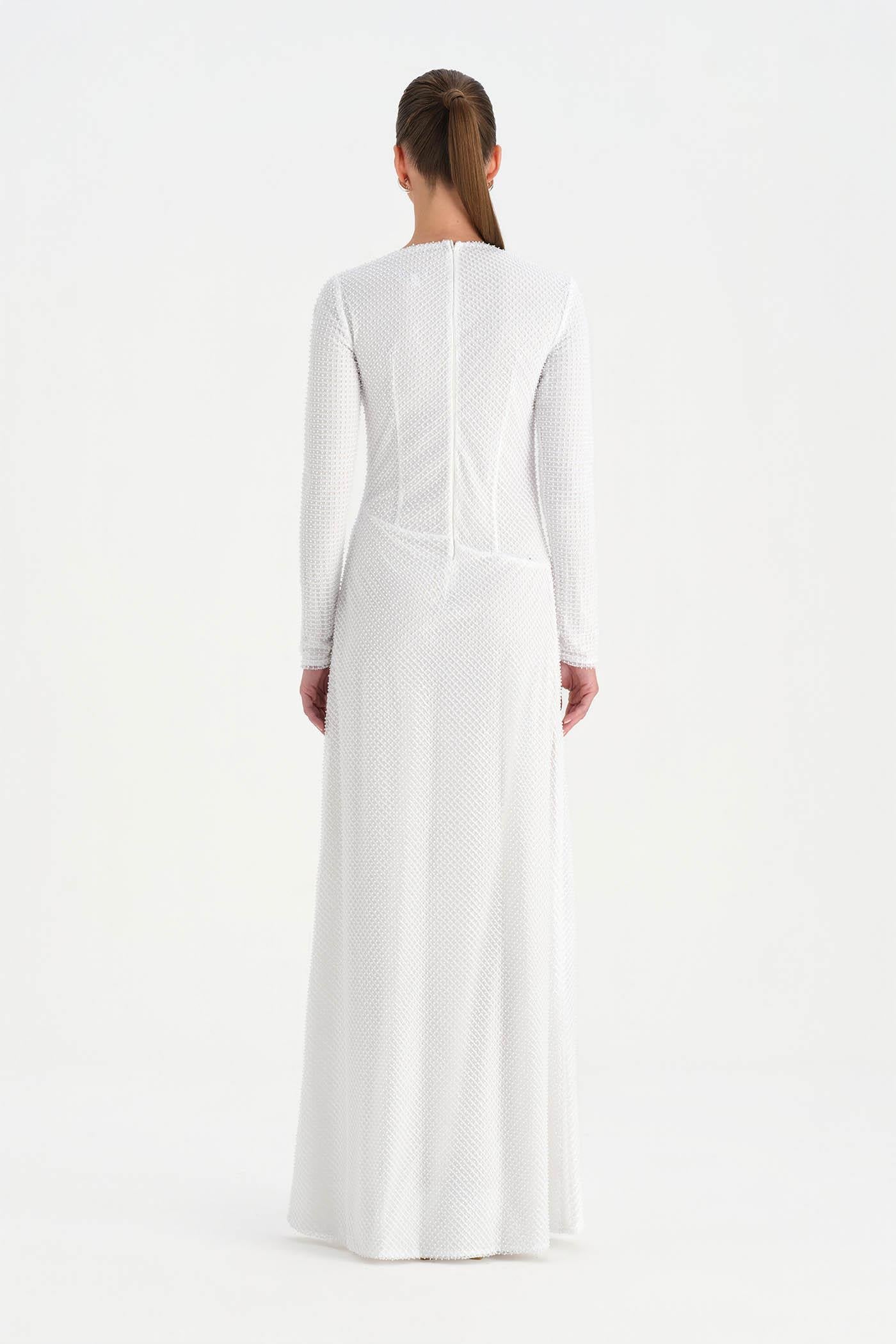 Taşlı Yırtmaçlı Abiye Elbise - 26049C