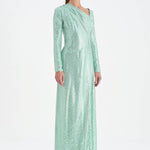 Taşlı Yırtmaçlı Abiye Elbise - 26049C