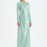 Taşlı Yırtmaçlı Abiye Elbise - 26049C