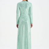 Taşlı Yırtmaçlı Abiye Elbise - 26049C