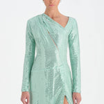 Taşlı Yırtmaçlı Abiye Elbise - 26049C