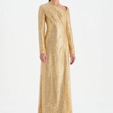 Taşlı Yırtmaçlı Abiye Elbise - 26049C