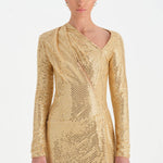 Taşlı Yırtmaçlı Abiye Elbise - 26049C