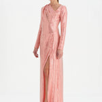 Taşlı Yırtmaçlı Abiye Elbise - 26049C