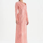 Taşlı Yırtmaçlı Abiye Elbise - 26049C