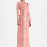 Taşlı Yırtmaçlı Abiye Elbise - 26049C