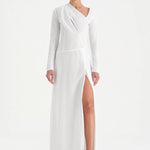 Evening Dress with Stone Slits - 26049C