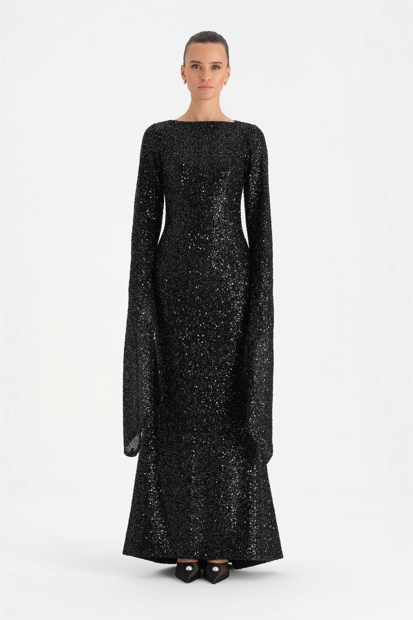 Taşlı Tesettür Abiye Elbise - 26070C