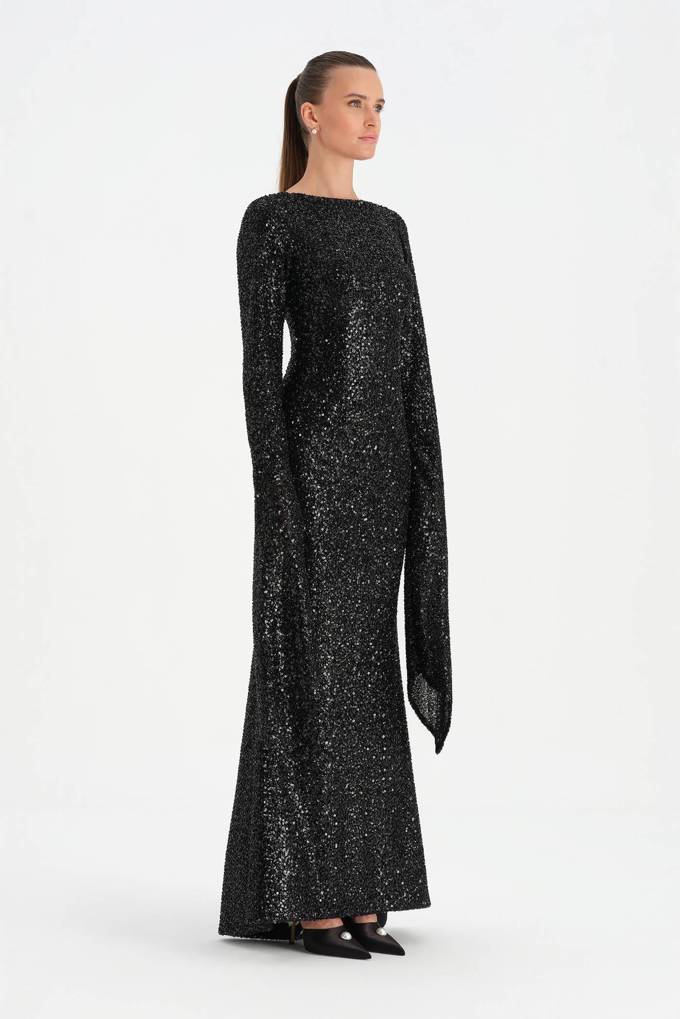 Taşlı Tesettür Abiye Elbise - 26070C