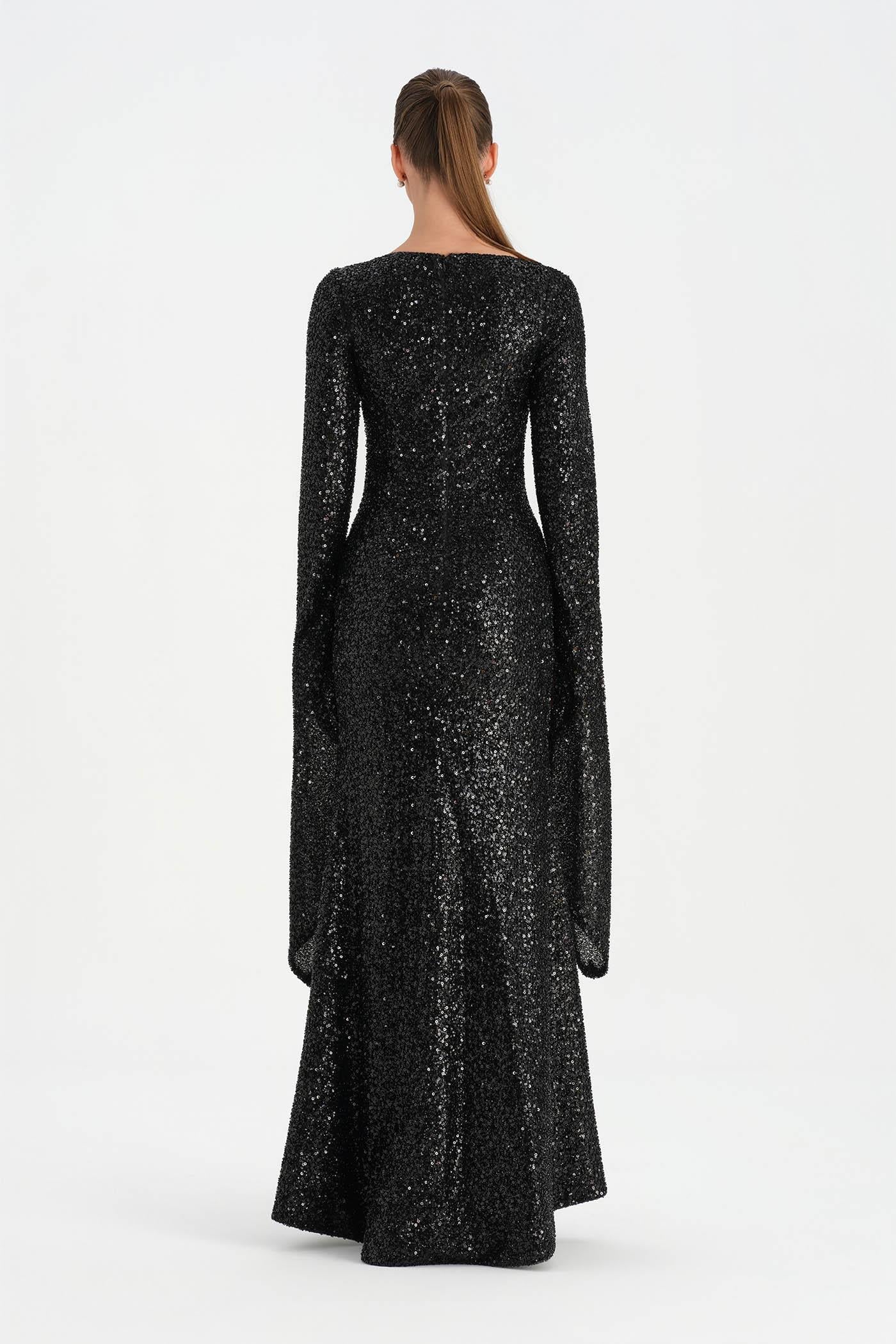 Taşlı Tesettür Abiye Elbise - 26070C