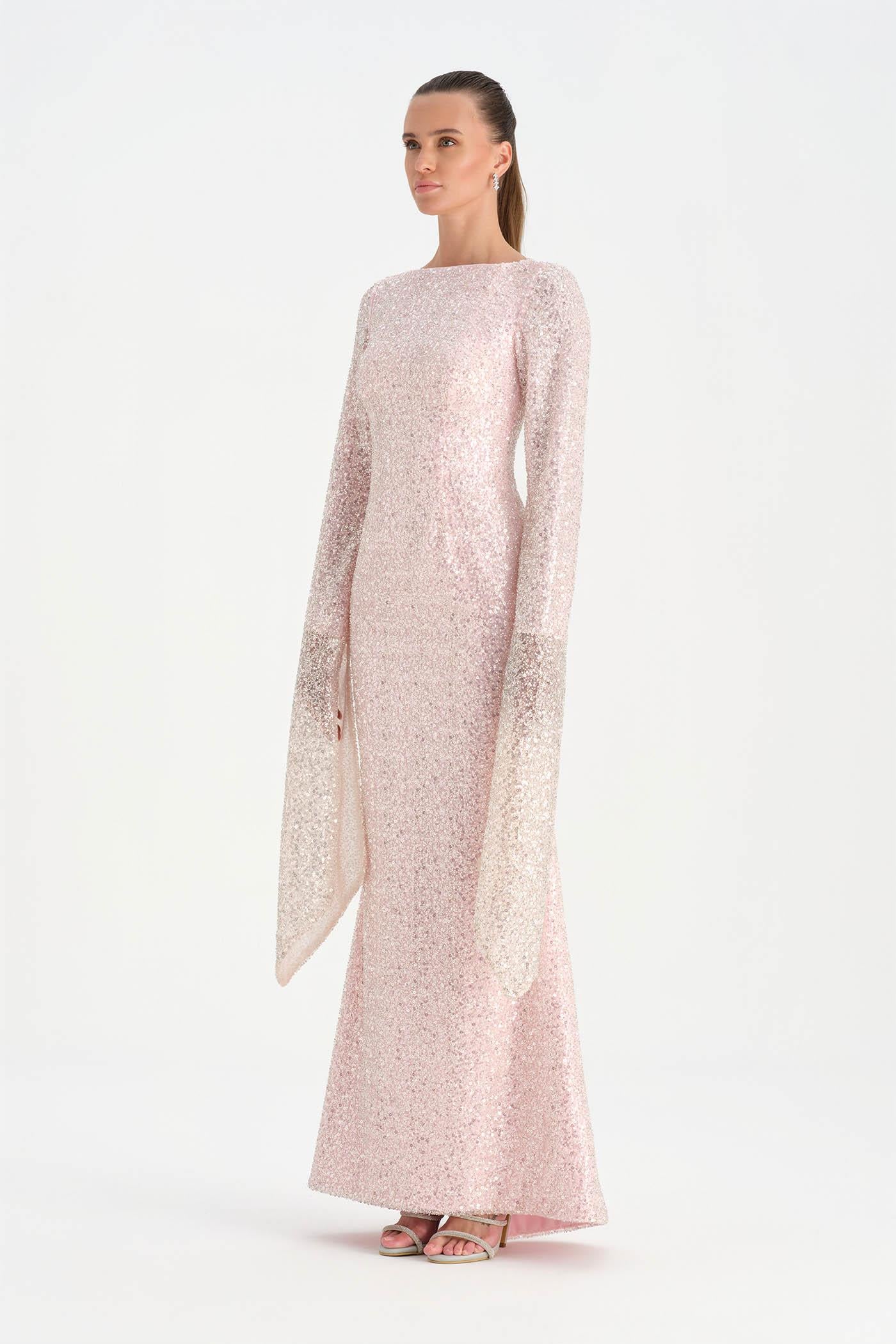 Taşlı Tesettür Abiye Elbise - 26070C