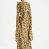 Taşlı Tesettür Abiye Elbise - 26070C