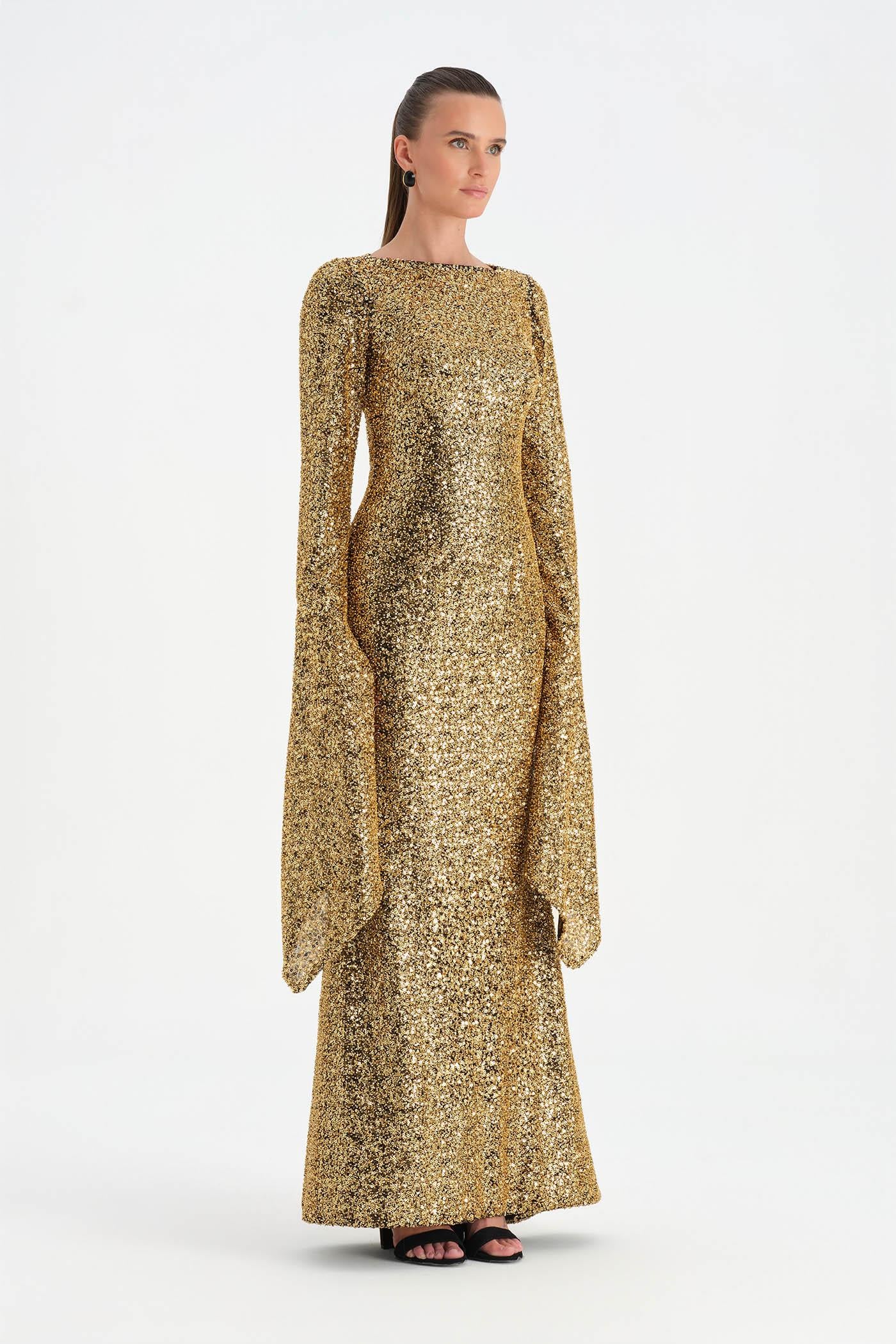 Taşlı Tesettür Abiye Elbise - 26070C