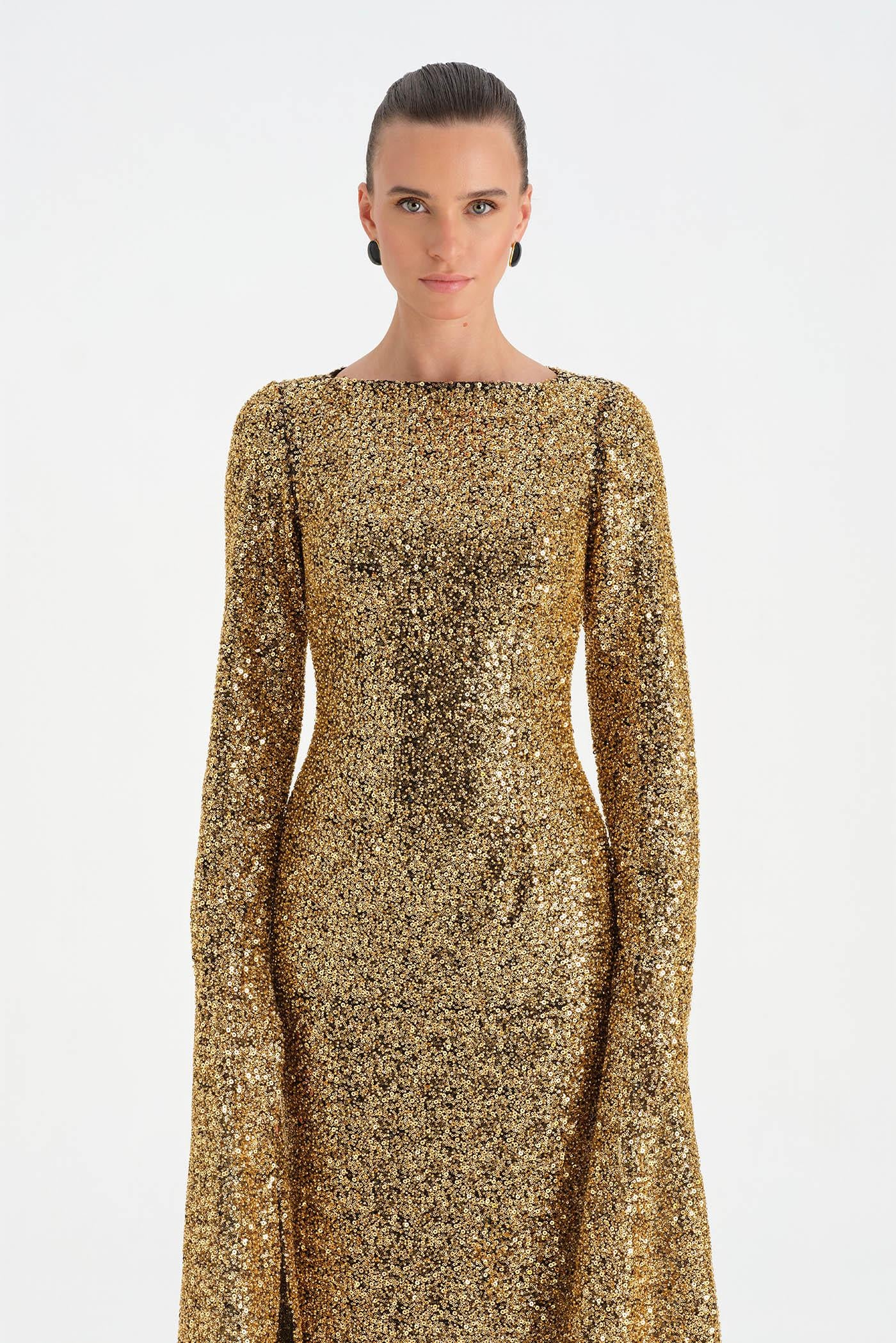 Taşlı Tesettür Abiye Elbise - 26070C