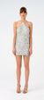 Boyundan Askılı Taşlı Mini Abiye Elbise - 9186C - Kırık Beyaz
