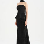 Saten Büstiyerli Taşlı Abiye Takım - 26067C